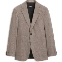 BOSS Sildebensmønstret slim-fit blazer i en luksuriøs uldblanding