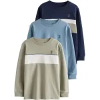 Next Shirts navy / lyseblå / oliven / hvid