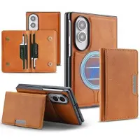 Mtp Products Samsung Galaxy Z Fold8 magnetisk etui med kortholder - brun