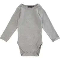 Sofie Schnoor Body l/æ - Grey Melange - - 74 - Body L/Æ