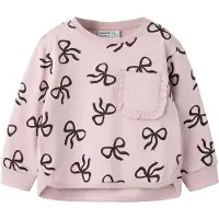 Name it Sweatshirt 'NMFLucca' mørkebrun / lysviolet / sort