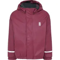 Lego Wear Regnjakke m. Fleece - PU - LWJipe 708 - Bordeaux - - 4 år (104) - Regnjakke
