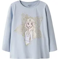 Name it Bluser & t-shirts 'NMFSoma Frozen' creme / lyseblå / lysegul / guld