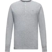 Superdry Superdrytil mænd. M6010974A T-shirt i vaffelstrik, grå (S), Casual, Bomuld, Lange ærmer