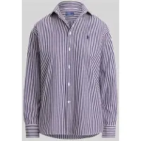 Ralph Lauren Polo Ralph Laurentil kvinder. 211910743517 Afslappet pasform lilla bomuldsskjorte med striber (S), Casual, Lange ærmer