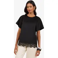 Love & roses Bluse sort