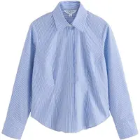 Next Bluse 'Essential' blå / lyseblå / hvid