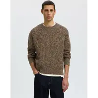 Selected Pullover 'SLHTilum' brun-meleret
