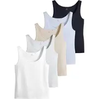 The Set Overdel beige / navy / dueblå / lysegrå / hvid