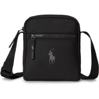 Ralph Lauren Polo Ralph Laurentil mænd. 405P16220001 Sort skuldertaske med logo-trim (OSFA), Casual, Genanvendt polister