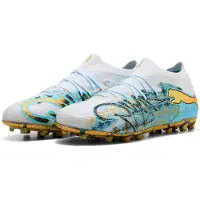 Puma FUTURE 9 ULTIMATE PLAYMAKER MG Football Boots Unisex, Sport, White/Vibrant Blue/Sun Stream, 44.5
