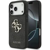 GUESS iPhone 18 Pro 4G Big Metal Logo Hybrid Cover - Grå