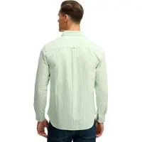 Superdry Superdrytil mænd. M4011100A Preppy Oxford-skjorte grøn (XL), Casual, Bomuld, Klassisk, Lange ærmer