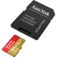 SanDisk Extreme - Flashhukommelseskort (microSDXC til SD adapter inkluderet) - 256 GB - A2 / Video Class V30 / UHS-I U3 / Class10 - microSDXC UHS-I