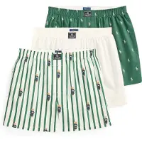 Ralph Lauren Polo Ralph Laurentil mænd. 714830273051 Sæt med 3 boksershorts i bomuld, grøn, hvid (M), Casual