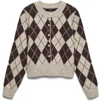 Vero Moda Cardigan 'VMHalo' mørkebeige / mørkebrun