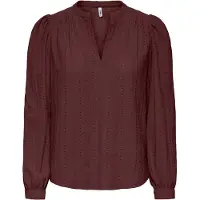 ONLY Bluse 'ONLMINNA' kastaniebrun