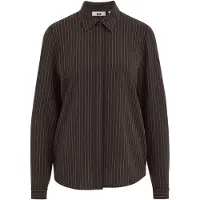 We fashion Bluse mørkebrun / hvid