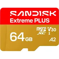 SanDisk Extreme PLUS - Flashhukommelseskort (microSDXC til SD adapter inkluderet)
