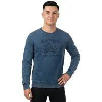 Superdry Superdrytil mænd. M2014237A Cutters And Makers sweatshirt blå (S), Casual, Bomuld