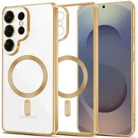 Tech-Protect Samsung Galaxy S26 Ultra MagFlex Cover - MagSafe-kompatibelt - Klar / Guld