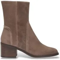 Wonders Wonderstil kvinder. H-6511_5713_9406 Tadita 11 læderstøvler brun (40), 5-8 cm, Splittet læder, Lynlås, Casual, Klassisk