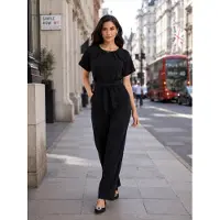 BIBI SAKALIEVA Jumpsuit 'Black Wide-Leg Jumpsuit' sort