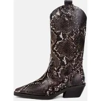 L37 HANDMADE SHOES Ankelstøvler 'HOLLY LEAVES' brun-meleret