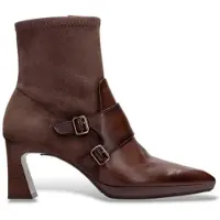 Hispanitas Hispanitastil kvinder. HI254304 Brune læder Atlanta støvletter (35), Beige, 5-8 cm, Spænder, Casual