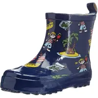 Playshoes Gummistøvler mørkeblå / brun / gul / rød
