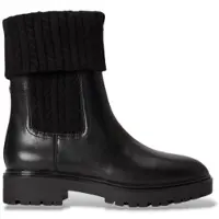 Ralph Lauren Lauren Ralph Laurentil kvinder. 802P17088001 Allyson støvler i sort skind (40), Læder, 1-3 cm, Ingen, Casual