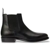 Ralph Lauren Polo Ralph Laurentil mænd. 811P15887001 Owen sorte læderchelseaboots (41), Fast, Ingen, Casual