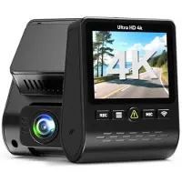 Mtp Products V61 4K/1080p dobbelt dashcam - 5.8GHz WiFi, HDR-nattesyn, superkondensator - sort