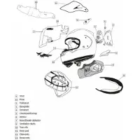 Arai Chaser-x Dual Flow Hjelmens Forreste Luftventil