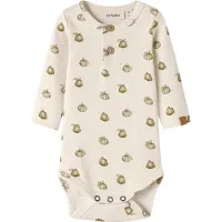 Lil´ Atelier Body l/æ - NbmGayo - Turtledove/Pumpkin - - 1 år (80) - Body L/Æ