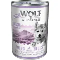 Wolf of Wilderness Økonomipakke: 12 x 400 g Little - Wild Hills Junior - And & Kalv