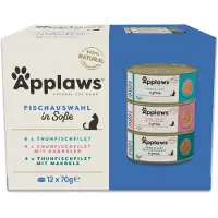 Applaws Økonomipakke: 12 x 70 g i sauce - Tunfilet med rejer