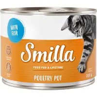 Smilla Økonomipakke: 24 x 200 g Fjerkrægryde - Mørt fjerkræ med laks