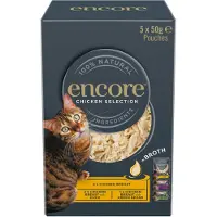 Encore Økonomipakke: 20 x 50 g Cat i bouillon - Mix Kylling: 3 varianter