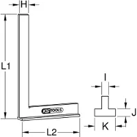 Ks Tools 300.0212 3000212 Anslagsvinkel 200.0 x 130.0 mm
