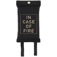 4Living Brandtæppe »In Case Of Fire« 120 x 180 cm – Svart / Slukketæppe / Brandsikring til hjemmet og køkkenet