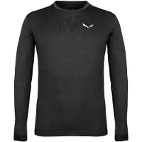 Salewa - Vandretøj - Puez Melange Dry M L/S Tee Black Out Melange til Unisex - Størrelse M - Sort