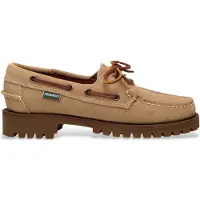Sebago Sebagotil kvinder. 75125EW Beige Ranger-mokkasiner i læder (38), Fast, 1-3 cm, Blonder, Casual, Klassisk