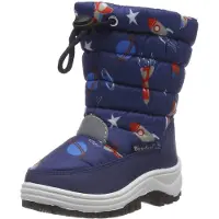 Playshoes Snowboots 'Weltraum' blå / grå / rød