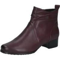 Caprice Bootie, red, made of Leather with Block heel, Size 42