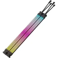 Corsair iCUE ARGB PSU Afskallede Kabler – 2X 200mm LED Strips – 100 RGB LED'er pr. Strip – passer til Alle Strømforsyningskabler