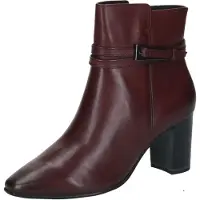 Caprice Bootie, red, made of Leather with Block heel, Size 40