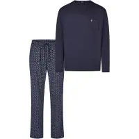 Hajo Pyjamas lang 'Premium Cotton' mørkeblå
