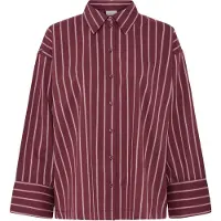 Ichi Bluse 'IHLULAO' magenta / mørk pink / hvid
