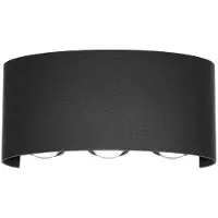 ITALUX Udendørs væglampe Ortelo OWL-451-3-BL LED IP54 sort 1x6W